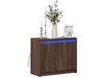 Credenza Vidaxl Led Look Rovere Marrone 72X34X61 Cm Materiale A Base Di Legno