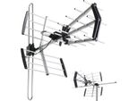 Antenna Esterna Vayox DVB-T/T2 VA900 | 4K | Vhf Uhf | 75Ohm | 80 Km | Argento/Nero