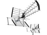 Antenna Esterna Vayox DVB-T/T2 VA2000 | 4K | Vhf Uhf | 75Ohm | 120 Km | Argento/Nero