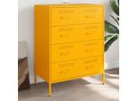 Maison Exclusive - Credenza Giallo Senape 68X39X89 Cm Acciaio