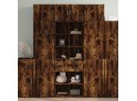 Maison Exclusive - Credenza Rovere Fumo 70X42,5X185 Cm In Legno Multistrato