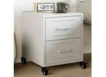Maison Exclusive - Comodino Bianco 36X39X43,5 Cm Acciaio