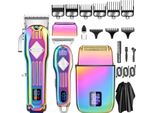 Haarschneidemaschine,Haarschneider Kit(Bunt)Profi Haarschneider,Akku-Friseur,Bartschneider,Elektrorasierer Set Pflegesets Wasserdicht