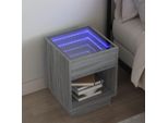 Maison Exclusive - Comodino Con Led Infinity Rovere Sonoma 40X40X50 Cm