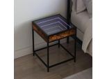 Vidaxl Comodino Con Infinity-Led In Rovere Fumé 40X40X51 Cm