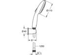Set Di Supporti A Parete Grohe Tempesta 110 2 Tipi Di Getto Nero Opaco