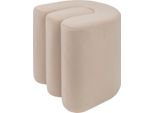 Atmosphera Createur D'interieur - Sitzsack Aus Samt Bolan Beige 40X40Cm