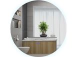 Specchio Da Bagno Kleankin Con Illuminazione, Specchio Da Parete Con 3 Colori Di Luce, Specchio Illuminato IP44 Con Interruttore A Sfioramento, Funzione Memoria