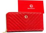 Rovicky | Elegante Portafoglio Da Donna In Pelle Ecologica, Rosso, 20X10 Cm