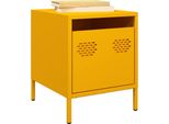 Maison Exclusive - Comodini 2 Pz. Giallo Senape 35X39X43,5 Cm Acciaio