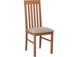 Sedia Da Pranzo Imbottita Danbury 1 - Ontano / Beige