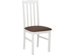 Sedia Da Pranzo Imbottita Edon 12 - Bianco / Marrone 2