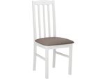 Sedia Da Pranzo Imbottita Edon 12 - Bianco / Marrone 1