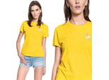 Lee Damen, Maglietta Ss Global Tee, Xs, Gelb, Sport, Tshirt, Camicia