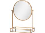 Specchio Cosmetico Gemmy Con Vassoio, Ø 20 Cm