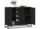 Maison Exclusive - Credenza Nera 92X35X76 Cm In Legno Multistrato