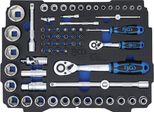Inserto In Schiuma Bgs Per Art. BOXSYS1 & 2: Set Di Chiavi A Bussola 6,3 Mm (1/4") / 12,5 Mm (1/2"") Bgs Systainer® 65 Pezzi - 3351"