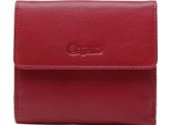 Esquire Pelle Portafoglio Viktoria Little Wallet Red Rosso Scuro