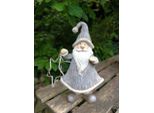 Babbo Natale A Led Con Stella In Basso, Grigio