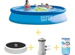 Piscina Intex Easy Set - 396 X 84 Cm - Inclusa Vela Solare, Pompa Filtro E Filtro