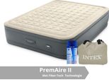 Intex Premaire Ii - Materasso Ad Aria - Doppio - Con Kit Di Riparazione E Pompa Incorporata - 203X152X46 Cm - Pvc - Grigio