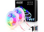 Clanmacy 10M Striscia Led Striscia Di Luce Rgb SMD5050 Striscia Di Luce Per Feste Natalizie Bar Illuminazione 24 Pulsanti Telecomando