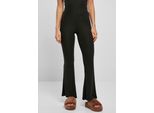 Urban Classics - Leggings A Vita Alta A Costine Da Donna, Nero - 3XL