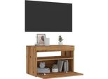 Maison Exclusive - Mobile Tv Con Luci Led In Rovere Artisan 60X35X40 Cm