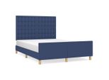 Vidaxl Struttura Letto Senza Materasso Blu 140X200 Cm Tessuto