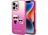 Karl Lagerfeld Klhcp14Xtgkcp Custodia Rigida Per Iphone 14 Pro Max 6,7 RóżOwy/Rosa Gradiente Ikonik Karl & Choupette