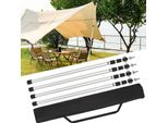 Jopassy 4X Palo Per Tenda Palo Di Supporto Regolabile Palo Per Telo Palo Per Allestimento 87-234 Cm
