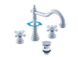 Miscelatore Per Lavabo Con Uscita Click-Clack Morava Retro, Colore: Cromo, Dimensione: 3/8'' (MK132.0)