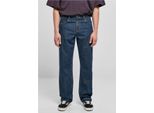 PáNské DžíNy Urban Classics Open Edge Loose Fit Jeans Lavaggio Indaco Medio - 30