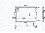Magneti Marelli 350213160600 Radiatore Radiatore Ad Acqua Radiatore Motore Per Renault ScÉNic Ii (JM0/1) Megane Ii Coupé-Cabriolet (EM0/1) Megane Ii Estate (KM0/1)