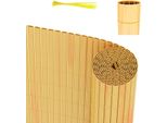 Clanmacy Pvc Privacy Schermo Mat Privacy Recinzione Balcone Frangivento Privacy Schermo Per Recinzione Bambù 160X800Cm