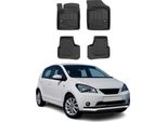 2011-2019 Seat Mii Tappetini Tpe Nero 4 Pz