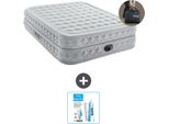 Intex Airbed - 2 Persone - 152 X 203 X 51 Cm - Grigio - Pompa Inclusa - Kit Di Riparazione