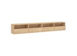 Pensili Tv 2 Pezzi Rovere Sonoma 100X30X30 Cm Materiale A Base Di Legno