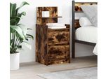 Maison Exclusive - Comodini Con 2 Cassetti 2 Pezzi Rovere Affumicato 38X34X80 Cm