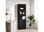 Vidaxl Credenza Nera Effetto Rovere 50X35X180 Cm Materiale A Base Di Legno