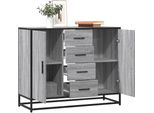 Maison Exclusive - Credenza Grigio Sonoma 92X35X76 Cm In Legno Multistrato