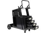 Carrello Per Saldatura Wiltec Con 4 Cassetti, Carrello Per Attrezzature Di Saldatura Fino A 100 Kg, Carrello Per Bombole Di Gas In Acciaio Con Rulli Di Trasporto, Carrello Per Officina Per Attrezzature Di Saldatura E Bombole Di Gas