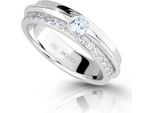 Anello In Argento Con Zirconi M16020 - Circonferenza: 56 Mm.