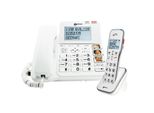 Geemarc, Telefono Senior Con Microtelefono Aggiuntivo Amplidect Combi 596, Bianco