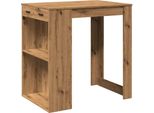 Vidaxl Tavolo Da Bar In Rovere Artigianale 102X70X103,5 Cm Materiale A Base Di Legno