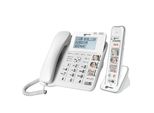 Geemarc, Telefono Fisso Per Anziani Con Cornetta, Tasti Fotografici E Fagiolo Di Chiamata, Bianco