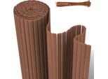 Hengda Pvc Privacy Schermo Mat Privacy Recinzione Balcone Frangivento Privacy Schermo Per Recinzione Marrone 140X700Cm