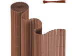 Hengda Pvc Privacy Schermo Mat Privacy Recinzione Balcone Frangivento Privacy Schermo Per Recinzione Marrone 180X400Cm