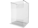 Mexen Kioto Parete Doccia Indipendente 130 X 200 Cm, Trasparente/Smerigliato 8 Mm, Canna Di Fucile - 800-130-002-95-35