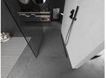 Mexen Kioto Pannello Doccia Autoportante 130 X 200 Cm, Cornice Nera 8 Mm, Gun Metal - 800-130-002-95-70